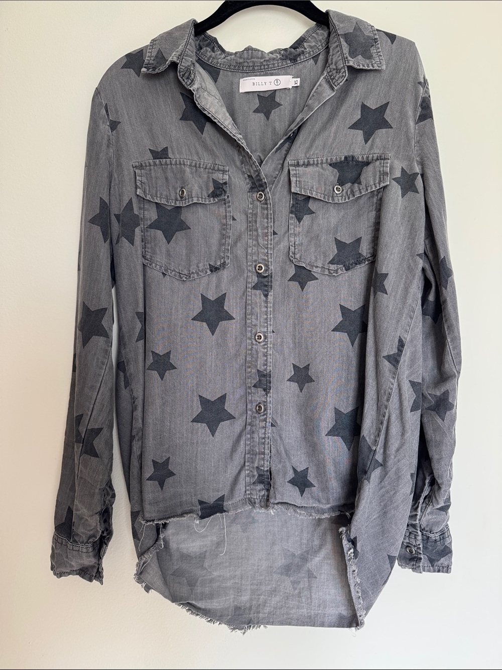 Billy T Star Long Sleeved Button Down Shirt XS